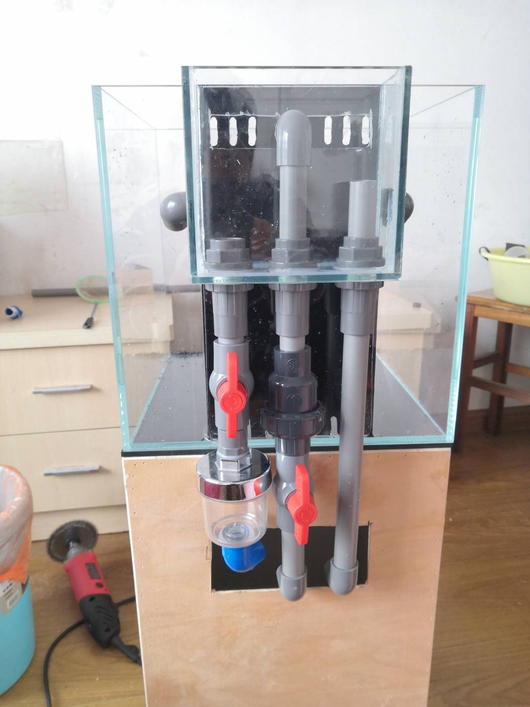 30方缸背包下过滤底缸25方缸实木柜子